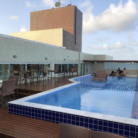 Confortável Flat com piscina de borda infinita na cobertura Aparthotel Cabedelo Exterior foto