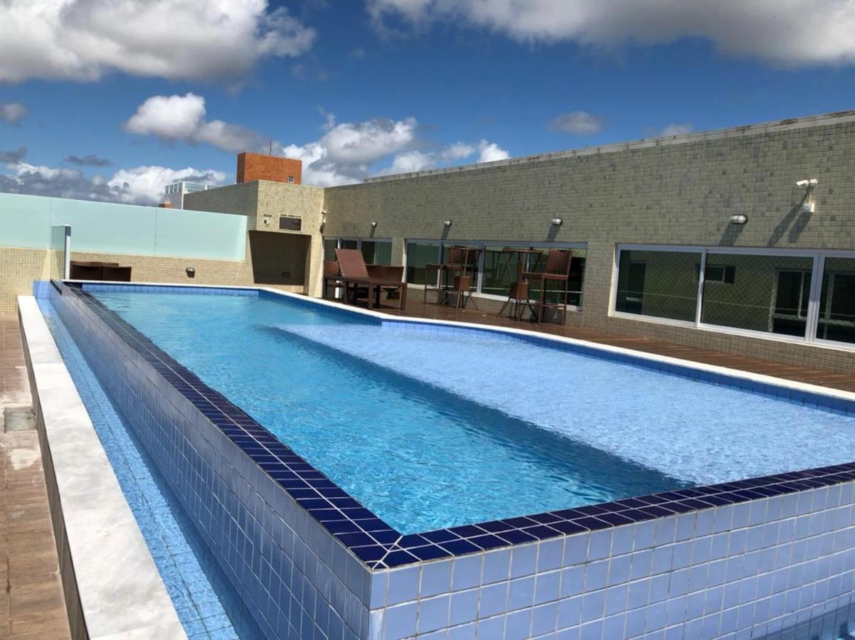 Confortável Flat com piscina de borda infinita na cobertura Aparthotel Cabedelo Exterior foto