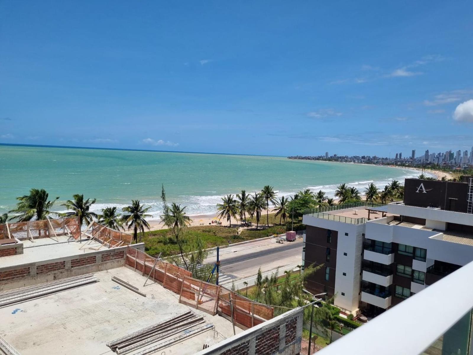 Confortável Flat com piscina de borda infinita na cobertura Aparthotel Cabedelo Exterior foto