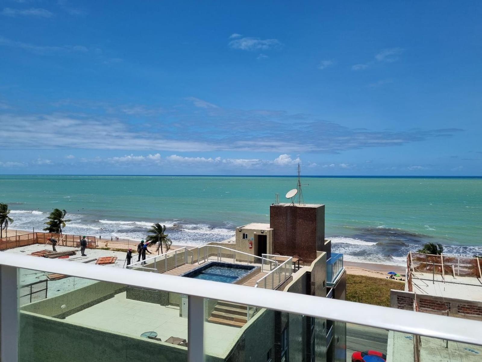 Confortável Flat com piscina de borda infinita na cobertura Aparthotel Cabedelo Exterior foto