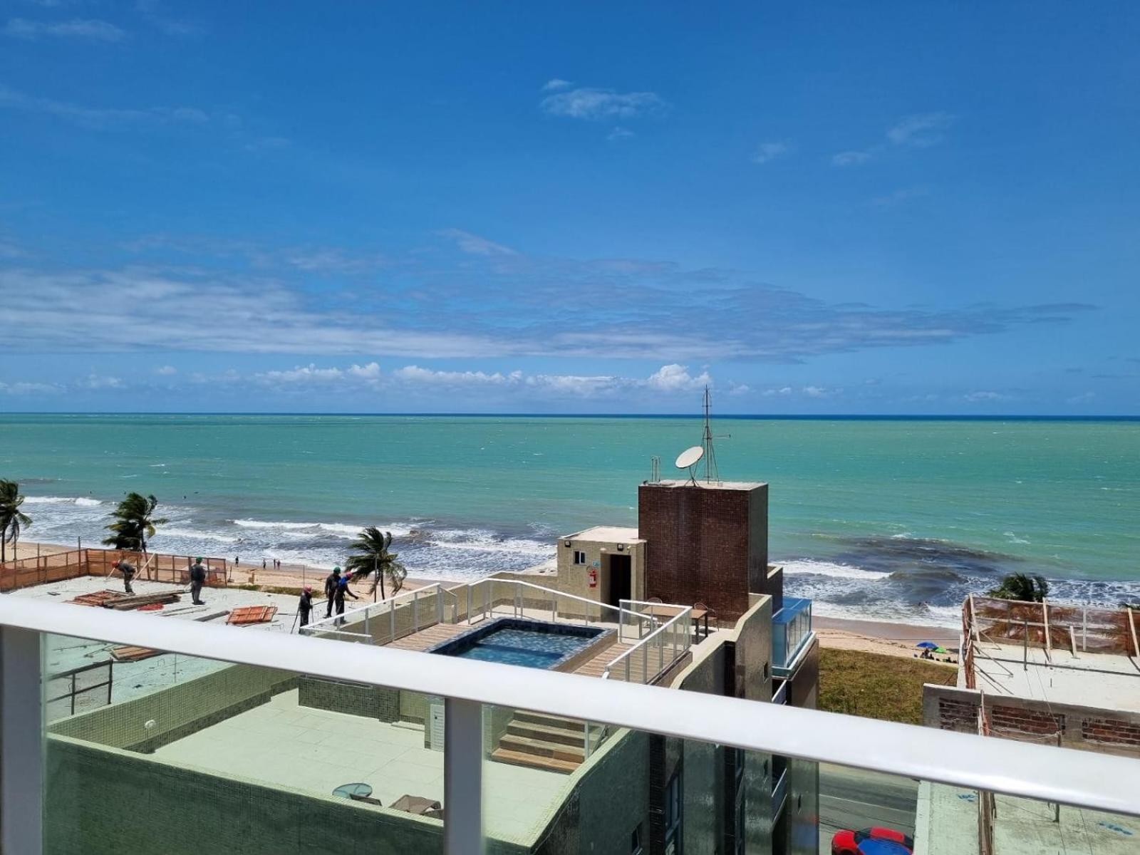 Confortável Flat com piscina de borda infinita na cobertura Cabedelo Exterior foto
