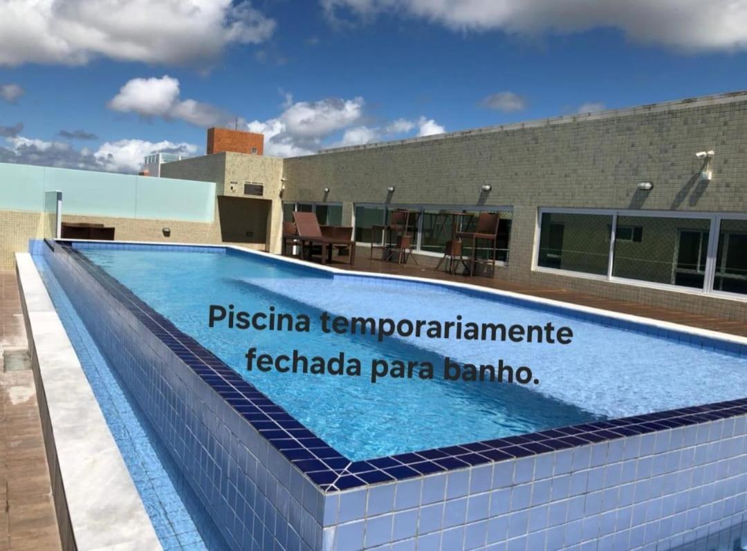 Confortável Flat com piscina de borda infinita na cobertura Cabedelo Exterior foto